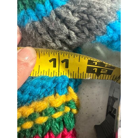 Hanna Andersson Longline Cardigan Sweater Girl Rainbow Fur Collar 80(12-18M) A14 - Picture 5 of 6